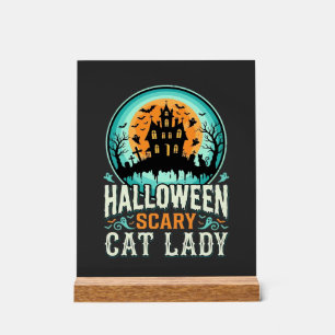 Grusel-Halloween-Katzendame-Spookhaus-Design_1 Acrylschild