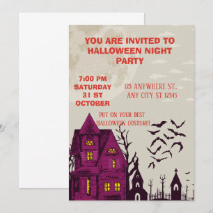 Grusel-Halloween-Kostüm-Party-Einladung Einladung