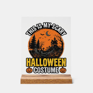 Grusel-Halloween-Kostüm Vintage Acrylschild