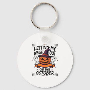 Grusel-Halloween-Shirt mit Kürbis-Geistern_1 Schlüsselanhänger