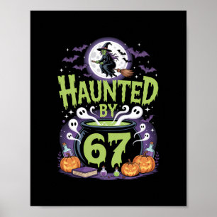 Grusel Halloween Skelett Grusel Sechs Sieben Numme Poster