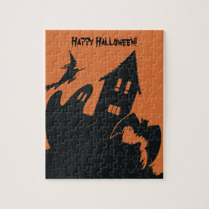Grusel-Halloween-Spiukhaus-Hexe-Geist-Fledermaus