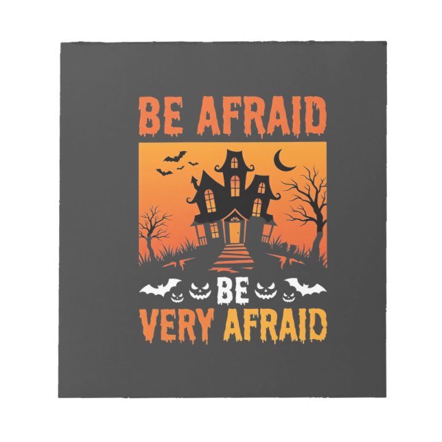 Grusel-Haus Halloween-Design Notizblock (Vorderseite)