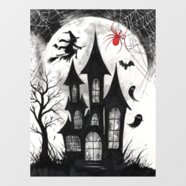 Grusel-Haus Halloween Fensteraufkleber