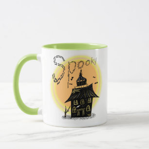 Grusel-Haus Halloween Gruselig Neon-Tasse Tasse