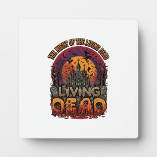 Grusel Haus Halloween Hexe Nacht Lebend Tote Skele Fotoplatte