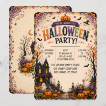 🎃👻 Grusel-Haus Halloween-Party-Einladung 🕸️✨