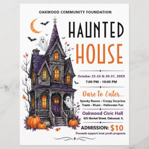 Grusel-Haus-Halloween-Spendenflyer Flyer