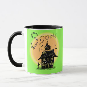 Grusel-Haus Halloween Spuk Neon Tasse