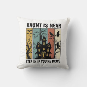 Grusel-Haus Halloween Vintage-Stich Gruselige D Kissen