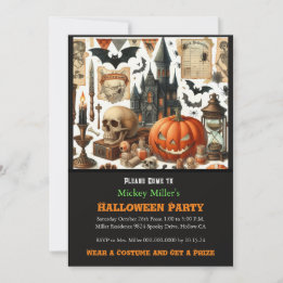 Grusel-Haus-Kinder-Kostüm-Party Halloween Einladung
