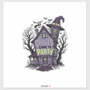 Grusel-Haus-Shirt Süß Gruselige Party Halloween De Aufkleber