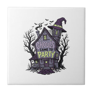 Grusel-Haus-Shirt Süß Gruselige Party Halloween De Fliese