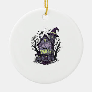 Grusel-Haus-Shirt Süß Gruselige Party Halloween De Keramik Ornament