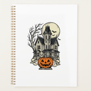 Grusel-Haus-Shirt Vintage-Gravur Halloween De Planer