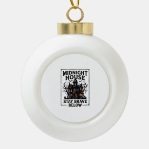 Grusel-Haus-Shirt Vintage-Spooky-Night-Design_1 Keramik Kugel-Ornament