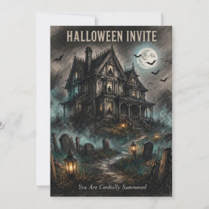 Grusel-Haus-Social • viktorianisches Herrenhaus Ha Einladung