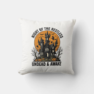 Grusel-Haus unruhige Tote Halloween-Kunst_ Kissen