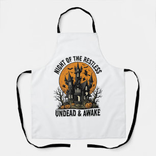 Grusel-Haus unruhige Tote Halloween-Kunst_ Schürze