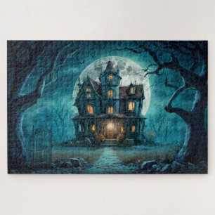 Grusel-Haus unter einem Vollmond
