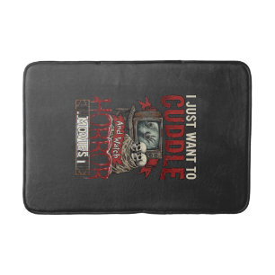 Grusel-Horrorfilme Halloween Schädel Retro Tv Mon Badematte