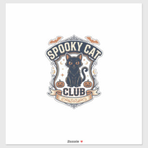 Grusel Katzen Club Katze Halloween Grusel Katze Vi Aufkleber