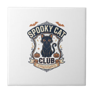 Grusel Katzen Club Katze Halloween Grusel Katze Vi Fliese