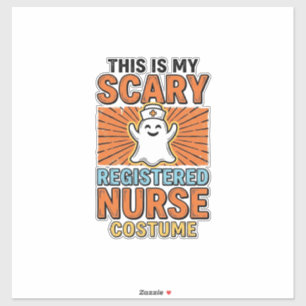 Grusel-Krankenschwester-Kostüm Halloween-Design_1 Aufkleber
