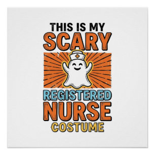 Grusel-Krankenschwester-Kostüm Halloween-Design_1 Poster