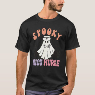 Grusel-Krankenschwester NICU Halloween-Geist Retro T-Shirt