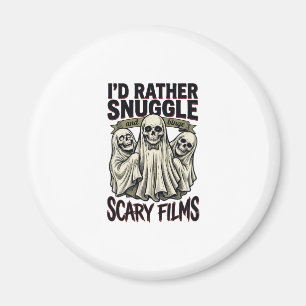Grusel Kuschel-Shirt Lustiger Totenkopf-Geist Film Magnet