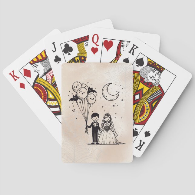 Grusel-Pärchen Spielkarten (Rückseite)