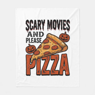 Grusel-Pizza-Shirt für Fans von Gruselfilm-Abenden Fleecedecke