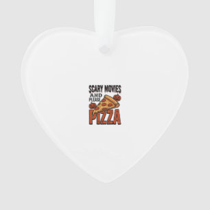 Grusel-Pizza-Shirt für Fans von Gruselfilm-Abenden Ornament