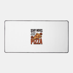 Grusel-Pizza-Shirt für Fans von Gruselfilm-Abenden Schreibtischunterlage