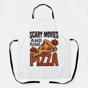 Grusel-Pizza-Shirt für Fans von Gruselfilm-Abenden Schürze