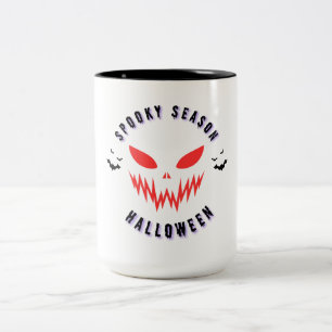 Grusel-Saison Halloween-Maske Grafik T-Shirt Zweifarbige Tasse