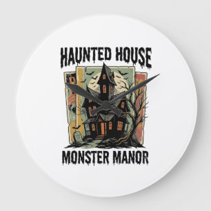 Grusel-Shirt mit Vintage-Design von Monster Manor Große Wanduhr