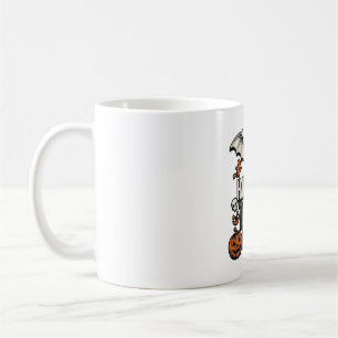 Grusel-Shirt Retro Halloween-Fledermaus-Kürbis Kaffeetasse