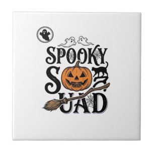 Grusel-Shirt Vintage-Halloween-Gruppendesign_ Fliese
