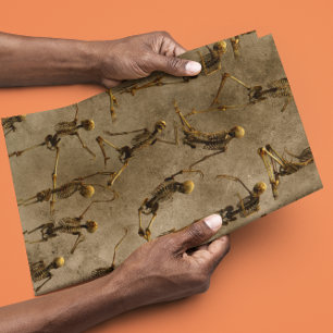 Grusel-Skelette tanzen Halloween-Spooky Geschenkpapier