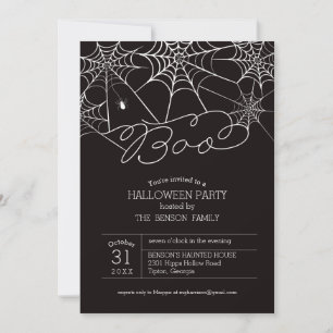 Grusel-Spinnennetz-Halloween-Party-Einladung Einladung