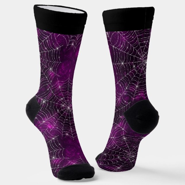 Grusel Spinnennetz Socken (Gewinkelt)
