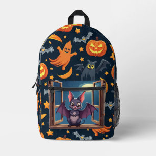 Grusel süßes Baby-Fledermaus-Halloween-Muster Bedruckter Rucksack