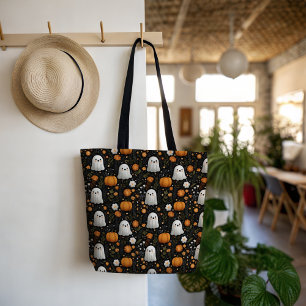 Grusel süßes Halloween-Gespenst- und Kürbismuster Tasche