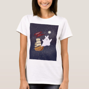 Grusel-T-Shirt mit Geisterschiff zu Halloween T-Shirt