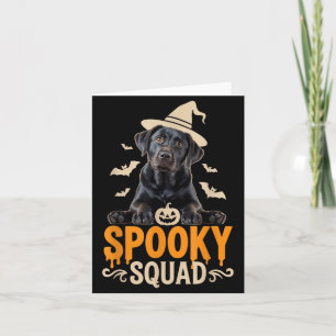 Grusel-Trupp Halloween-Schwarzlabrador-Outfit für Karte