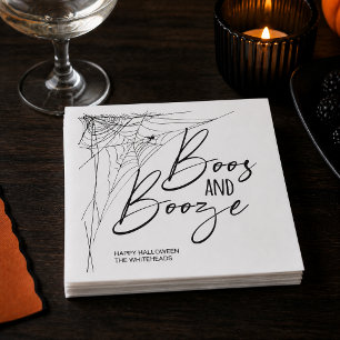 Grusel und Saufgelage Spinnennetz Halloween-Party Serviette