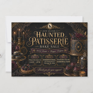 Grusel-Verkauf von Halloween-Patisserie Einladung