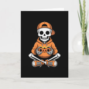 Grusel-Videospiel-Skeleton-Halloween-Gaming-Gamer Karte